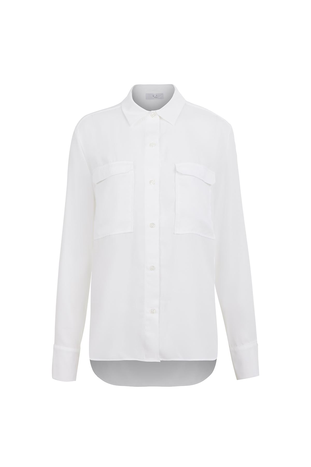 Beyaz Oversize Gömlek 