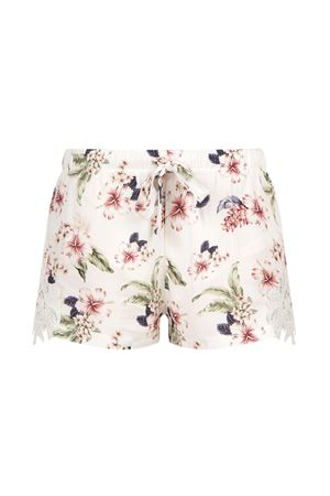 Dantel Detaylı Şort (Beyaz Üzeri Çiçekli)