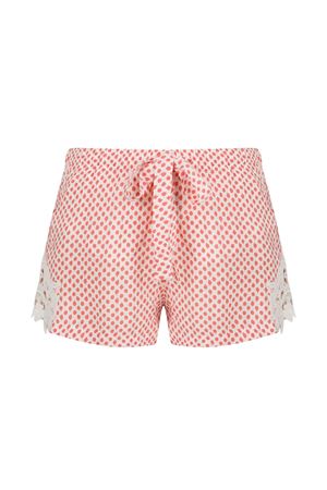 Dantel Detaylı Şort (Yavruağzı Puantiyeli)