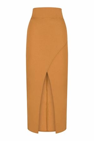 Tarçın Rengi Kruvaze Etek