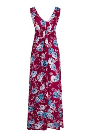 V-Neck Watercolor Maxi Dress