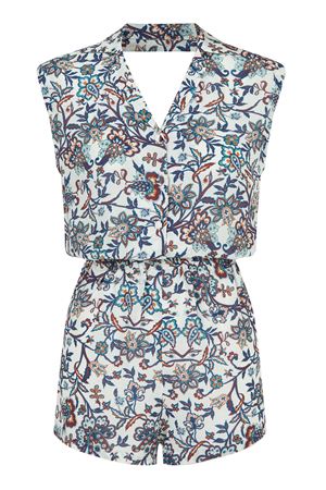 Gömlek Şort Tulum (Eşarp Desen) 