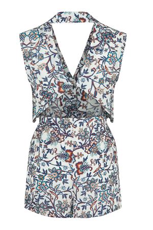 Gömlek Şort Tulum (Eşarp Desen) 