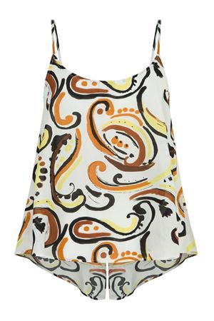 Sırt Yırtmaçlı Askılı Top (Art Desen)