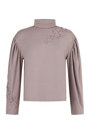 Jarse Balıkçı Dantel Detaylı Bluz