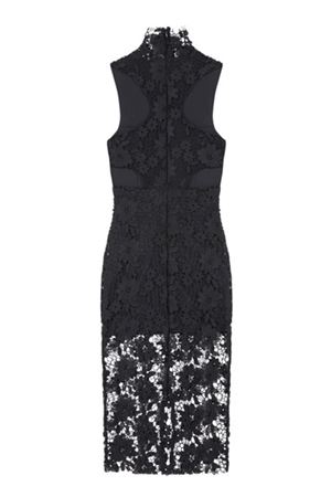 Balıkçı Yaka Dantel Midi Elbise 