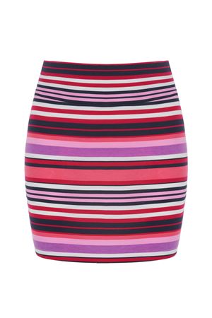 Çizgili Mini Tube Etek
