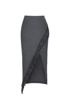 Püsküllü Midi Etek (Antrasit)