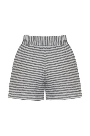 Popcorn Şort (Antrasit Beyaz Çizgili)