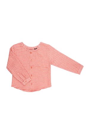 Çocuk Popcorn Gömlek (Mercan Beyaz Çizgili)