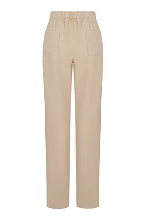 Lea Ekru Bol Pantolon (Arkası Cepli)