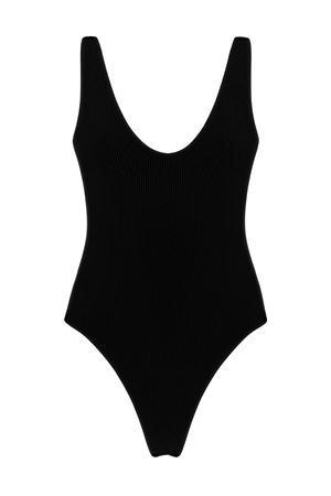 Ribana V Yaka Bodysuit (Siyah)