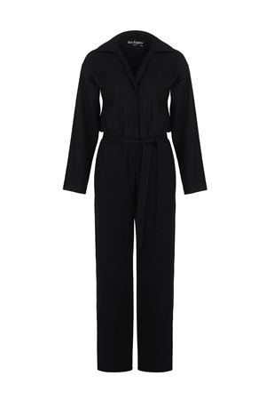 Lea Black Striped Jumpsuit