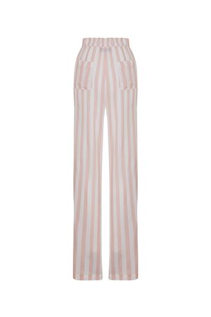 Arkası Cepli Pantolon (Somon Beyaz Çizgili)