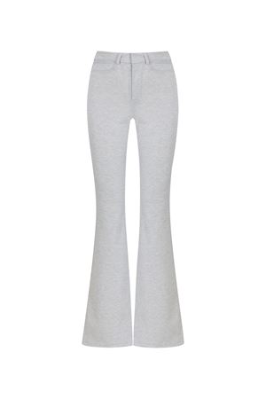 İspanyol Paça Pantolon (Açık Gri Simli)