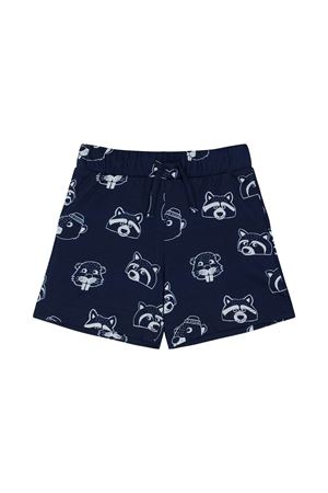 Çocuk Şort (Lacivert Üzeri Hayvan Baskılı)