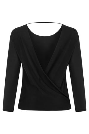 Siyah Sırt Detaylı Bluz