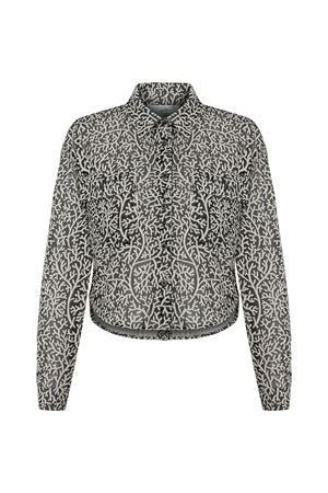 Crop Dal Desen Gömlek 