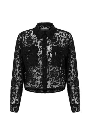 Crop Siyah Gömlek (Dantel)