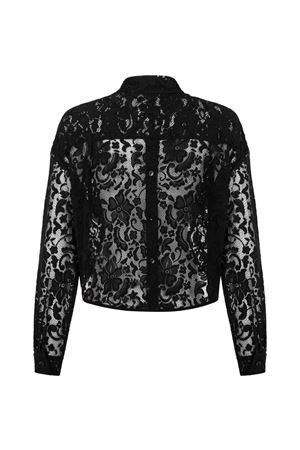 Crop Siyah Gömlek (Dantel)