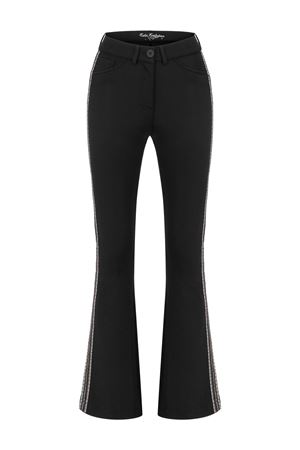 Siyah İspanyol Paça Pantolon (Yanları Şeritli)