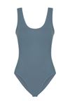 Yuvarlak Yaka Bodysuit (Açık Gri Yeşil)
